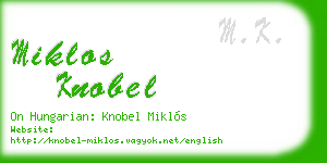 miklos knobel business card